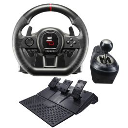 SUPERDRIVE GS650-X Volante de Carreras con Cambio Manual, 3 Pedales y Levas para PS4 / Xbox