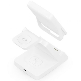 Aisens ASCH-15W4WC063-W – Cargador Inalámbrico 4 en 1 con Power Bank 5000mAh para Móvil, Apple Watch y Auriculares Qi 15W Blanco