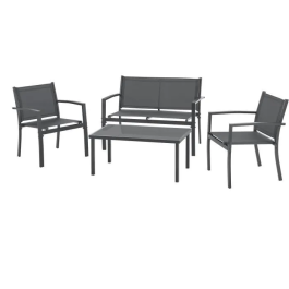 SALONCEBUGF Estructura de Acero para Jardín, 4 Personas, Gris Precio: 142.78999944. SKU: B153GEVVL7