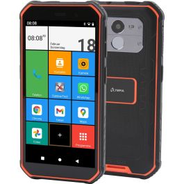Olympia TREK Outdoor, Smartphone Android 10, 3GB RAM, 32GB ROM, Cámara 13MP, Batería 5000mAh, IP68, Negro/Naranja