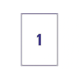 Avery Etiquetas Adhesivas Transparentes 210x297 mm Poliéster Resistente Caja 25 Unidades