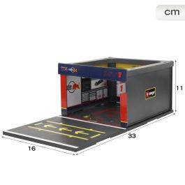 BURAGO Diorama Box F1 Red Bull 2023 Pit Stop con Coche Max Verstappen RB20 Escala 1:43
