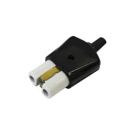Edm Clavija para horno 10/16A porcelana, salida frontal, blanco/negro, esteatita, 250V