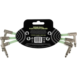 Ernieball Cable Interlink Flex Jack-Jack Aa 15 Cm Fosforescente (Pack De 3)