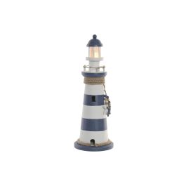 DKD Home Decor Figura Faro Azul Marino 14 x 40 x 14 cm (2 Unidades)