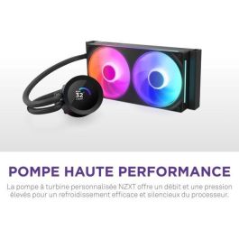 NZXT Kraken 240 RGB V2 RL-KR240-B2 240mm AIO Liquid Cooler con Pantalla 1.54" y Ventiladores RGB Core Negro