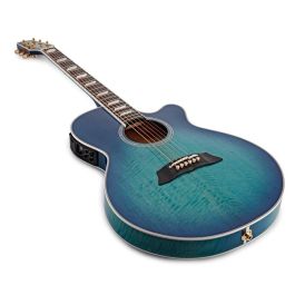 Takamine 178 A/E Guitarra Acústica Thinline Cutaway Blue Flamme para Escenario