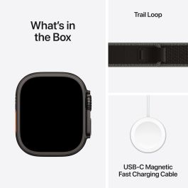 Apple Watch Ultra 3 Cellular de Titanio 49mm Negro (Correa Trail Loop Negro/Carbón) Talla S/M