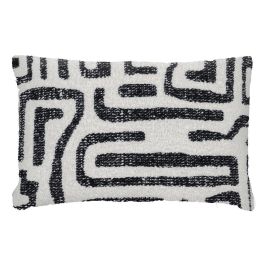 Cojín Blanco y Negro Algodón / Poliéster 40 X 60 cm Precio: 26.0271. SKU: B124YJZ9LM
