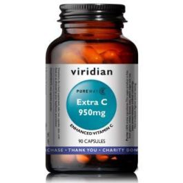 VIRIDIAN Extra C 950Mg. 90 cápsulas. Vitamina C para sistema inmune, huesos, encías, dientes y piel. Apto veganos. Precio: 46.8900003. SKU: B18P43Y7EL
