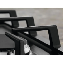 Electrolux KGS7536SX Placa de Gas Empotrada 5 Fuegos Acero Inoxidable Rejillas Hierro Fundido 75x52cm