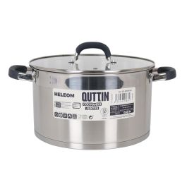Quttin Olla de Acero Inoxidable 26 cm 7.9 Litros con Tapa (2 Unidades)