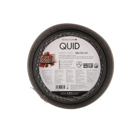 Quid Molde Desmontable Acero Pintado 20x10 cm Sweet Grey Negro Antiadherente, Apto Horno y Lavavajillas
