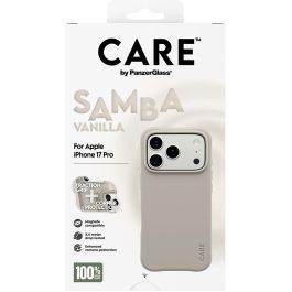 PanzerGlass CARE Fashionable MagSafe iPhone 17 Pro Vanilla. Funda TPU Beige, Antigolpes y Antirayaduras, 100% Reciclado