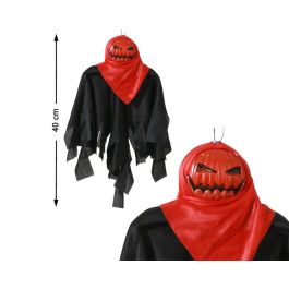 Figura Colgante de Calabaza con Capa Negra y Pañuelo Rojo, Expresión Malvada para Decoración Halloween, 40x25 cm Precio: 1.49999949. SKU: B1BWTYQN28