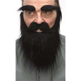 Barba, bigote y cejas adulto moreno talla única Barba, bigote y cejas adulto moreno talla única
