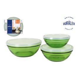 Duralex Set 3 Bols con Tapa Verde 14/17/20.5 cm (4 Cajas)