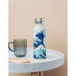 ERIK Botella de Acero Inoxidable La Gran Ola de Kanagawa Hokusai 500ml con Tapón Hermético