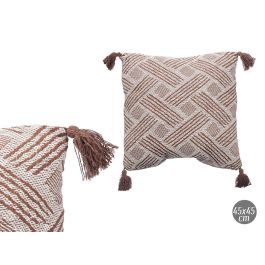 Cojin Jacquard Marron 45X45 Cm Surtidos Giftdecor (12 Unidades)