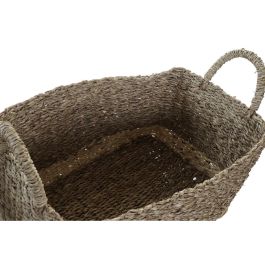 Cesta Boho DKD Home Decor Natural Marron 30 x 24 x 45 cm Set de 3