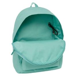 Mochila doble para portatil 15,6"+usb f.c.barcelona chica musgo 31x44x18 cm