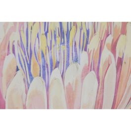Cuadro Home ESPRIT Verde Rosa Flores Shabby Chic 75 x 4 x 100 cm (2 Unidades)