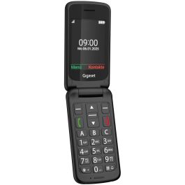 Gigaset GL595 Teléfono Concha para Personas Mayores Dual SIM Negro IP44 con Linterna 2.8"