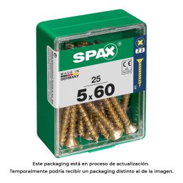 Spax 4081020500602 Tornillo Universal Madera Cabeza Plana Rosca Completa Yellox 4CUT 5x60mm Caja 25 Uds. Precio: 4.58999948. SKU: S7913936