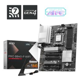 MSI PRO B840-P WiFi Placa Base ATX AMD B840 Zócalo AM5 para Ryzen 7000/8000/9000 Series DDR5 8000MHz Wi-Fi 7 2.5G Ethernet