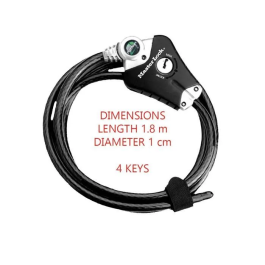 Master Lock Cable Antirrobo Patentado Ajustable de 30 cm a 1.8 m para Seguridad Exterior