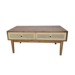 DKD Home Decor Mesa Centro Balines Marron Madera de Abeto y Ratan 106 x 55 x 46 cm Precio: 107.87634. SKU: S3033513