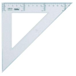 Safta Escuadra de 25 cm Cristal