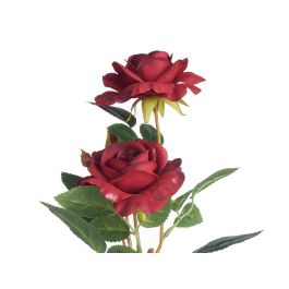 Ibergarden Planta Rosa Artificial Decorativa de Plástico y Tela con Bote de Metal, Colores Surtidos, 15x36x12 cm (Maceta Ø 8 cm) (12 Unidades)