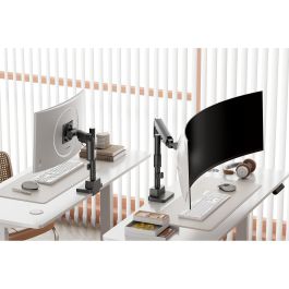 Digitus DA-70824 Soporte para Monitor Único, Abrazadera, 27 kg, hasta 57 pulgadas, Negro