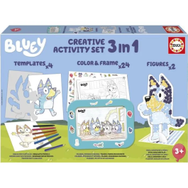 Educa 19887 Set 3 en 1 Bluey para Colorear y Decorar con Marco Personalizado y Pegatinas para Niños +3 Años Precio: 16.50000044. SKU: B1GE2882AT
