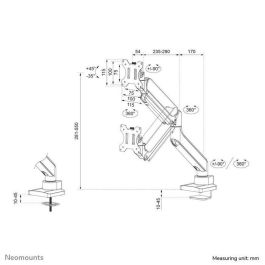 Soporte de Mesa para Pantalla Neomounts DS70-450BL1 Soporte de Mesa para Pantalla Neomounts DS70-450BL1