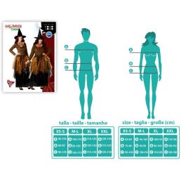 Disfraz Bruja Marrón Vestido Tul Sombrero Mujer Adulta Talla XS-S Halloween