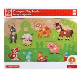 Hape Puzle de Madera La Granja, 10 Piezas, Medidas 29.40x20.80x1.80 cm, Ideal para Niños y Niñas +2 Años Hape Puzle de Madera La Granja, 10 Piezas, Medidas 29.40x20.80x1.80 cm, Ideal para Niños y Niñas +2 Años