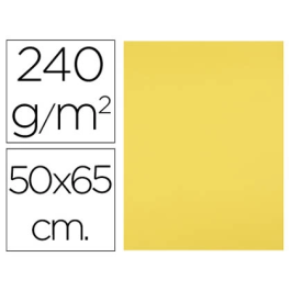Liderpapel Cartulina Amarillo Limon 50x65 cm 240g/m2 Paquete de 25 Hojas para Dibujo y Manualidades