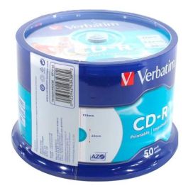 Verbatim Cd-R Azo, 700Mb, 52X, 50 Pack Spindle, Superficie Wide Inkjet Printable 23 118 mm Precio: 24.50000014. SKU: B1KBWMS8GK
