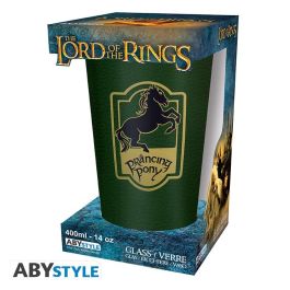 Abystyle Vaso El Señor de los Anillos Prancing Pony, Set de 2, Cristal Premium, 400ml, Licencia Oficial
