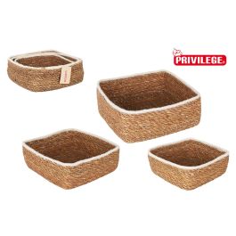 Set 3 Cestas de Mimbre Cuadradas 23/20/17 cm - Privilege (4 Cajas)