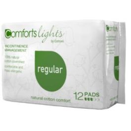 COTTONS Compresas para Incontinencia Regular de Algodón 100% Hipoalergénico - Absorción Rápida - 12 Unidades Precio: 5.59. SKU: B14H23QQZT
