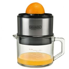 Bourgini Exprimidor Lotte Classic Deluxe 0.75 L, Acero Inoxidable y Vidrio, Anti Goteo, Fácil de Limpiar