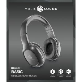 Cellularline Auriculares Bluetooth Diadema Music Sound Basic con Micrófono y Control de Volumen para Llamadas/Música Negro