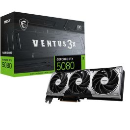 MSI RTX 5080 NVIDIA GeForce, 16GB GDDR7, 256 bit, PCI Express x16 5.0, 1 HDMI 2.1b, 3 DP 2.1a, CUDA, DirectX 12 Ultimate