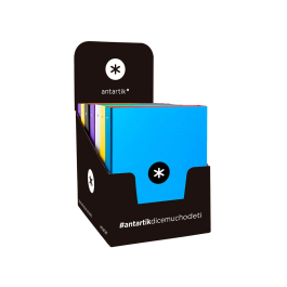 Antartik Carpeta A4 con 4 Anillas Redondas de 25 mm, Forrada, Colores Surtidos