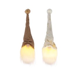 Lumineo Adorno Colgante Gnomo con Luz LED Cálida Fija, Ø6 x 20 cm, Funciona con Pilas (3x LR44), Colores Surtidos