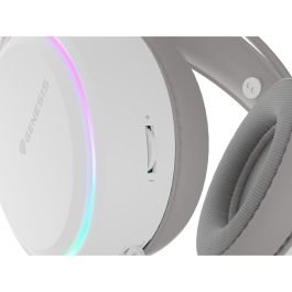 GENESIS NSG-2308 Neon 613 G2 Auriculares Gaming de Diadema Alámbricos con Micrófono, USB y Jack 3.5mm, 50mm, RGB, Blanco