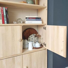Astigarraga Puerta Gala para Estanterías 45 x 35.5 cm, Madera Natural, Incluye Tirador